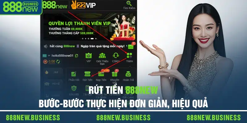 Hướng Dẫn Rút Tiền 888new